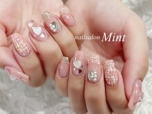 ネイルサロン ミント(Mint)/ツイードネイル☆