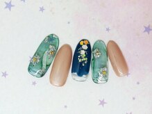 ネイルライフ(NailLife)/インクニュアンスフラワー