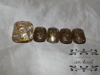 アンクール(an kool)/シェル×ミラーネイル