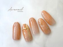 アバネイル 名駅店(AVA NAIL)/ぷっくりチェックニュアンス