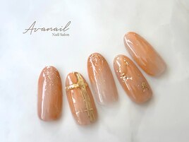 ぷっくりチェックニュアンス