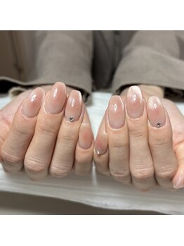 チークマグネットにストーン