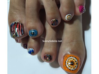サニーサイドアップ ネイル(Sunny SideUp nail)/カラフル！Pop art