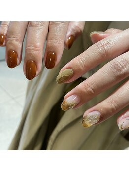 ネイルサロン マーノ(nail salon mano)/ニュアンスデザインとワンカラー