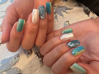 エムスラッシュ ネイル センター北店(M.SLASH)/夏☆ 海ネイル