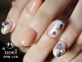 シンプルベージュ インクネイル