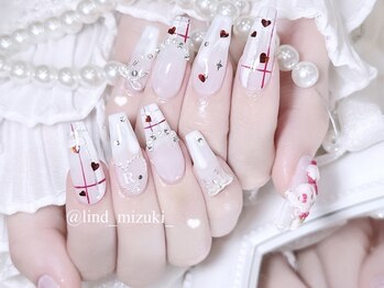 リンドネイル バイ モカ アンド ララ(Lind nail by moca and LaLa)/【mizuki】チェックネイル