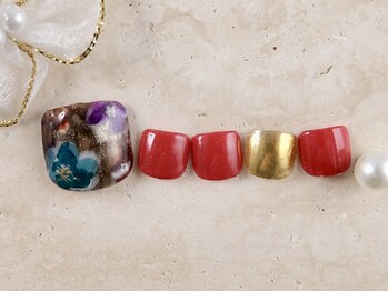 ショコ アンド ラム(Syoko&Lum)/☆水彩風フラワーネイル☆