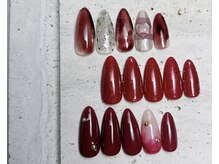 コエネイル 大橋店(Koe nail)/ボルドー・ゴールド・冬ネイル