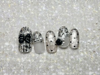 アルク バイ ネオリーブ 荻窪店(arc by neolive)/1月定額/ガーリーツイードネイル