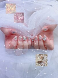 蝶々パーツネイル
