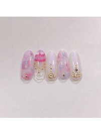 タイダイ×ピーコックネイル