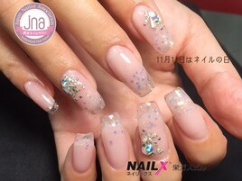 キラキラネイル☆長さだし