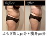 【リバウンド無しの徹底痩身】ラジオ波強圧リンパ90分＋よもぎ蒸し30分　２回
