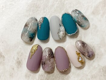 ネイルサロン キャンディネイル(Candy Nail)/ニュアンスマーブルby石田