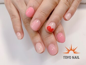 トヨネイル(TOYO NAIL)/ピンク&ハートフレンチ☆
