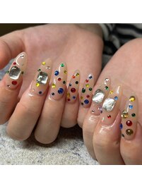 カラフルストーンネイル
