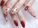 バレンタインネイル