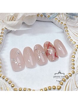 ピオニーネイル(peony nail)/11月新作　ウィンターチェック