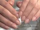 ラメ×シアーベージュワンカラー
