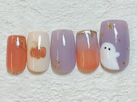 馴染みHalloweenネイル