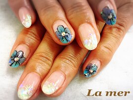 ラメグラ×フラワー★ 6600円