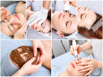 きよらビューティーラウンジ(Kiyora BEAUTY LOUNGE)の写真/【毛穴・小顔ケア】毛穴の黒ずみを洗浄し、小顔コルギで引き締め!ヒト幹細胞導入でハリツヤ美肌も叶う◎