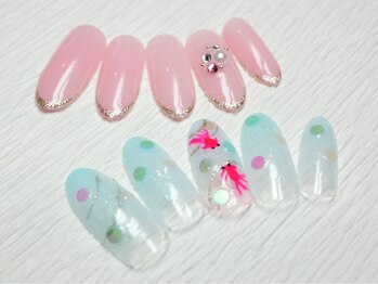 ネイルサロン マハロ 横浜四季の森フォレオ店(Nail Salon Mahalo)/優しい雰囲気で浴衣にもオススメ