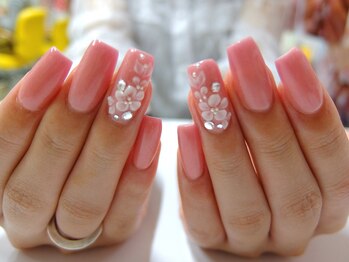 ネイルサロンミキ 横浜(MIKI)/成人式卒業式手描き3D花フラワー