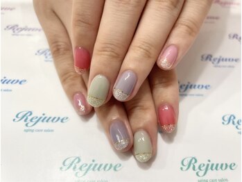 リジュベ(Rejuve)/まっすぐフレンチ☆先端はラメに