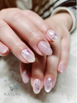 ネイルプラスユウ(NAIL+U)の写真/【自爪に優しいノンサンディングジェル使用】シンプル系オフィスネイルもお任せ◎上品なデザインが充実♪