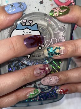 ウズ(UZU)/ごちゃ混ぜリボンネイル