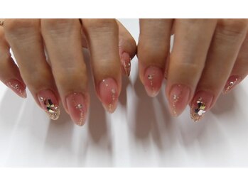 ネイルサロンミキ 横浜(MIKI)/ガラスデザインニュアンスネイル