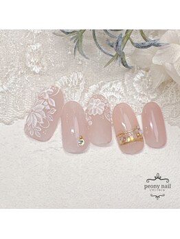 ピオニーネイル(peony nail)/11月新作　フラワーレース