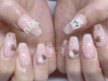 ちいかわバレンタインネイル