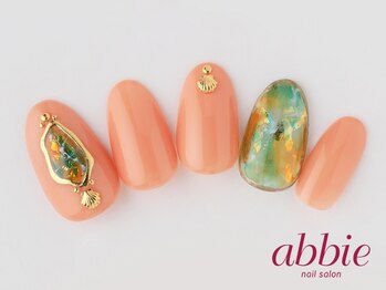 ネイルサロンアビー 北千住店(abbie)/ニュアンス天然石¥10802