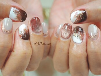 ネイルローズ(NAIL Rose)/大人チョコネイル