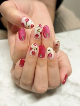 さくらんぼネイル