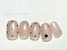 ネイルメゾン 梅田(NAIL MAISON)/ホログラムハートオフィスピンク