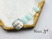 ネイルスリープラス(Nail 3+)/【フット】ギンガムフラワー