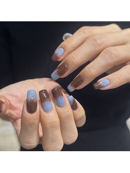 ニュアンスブラウンネイル