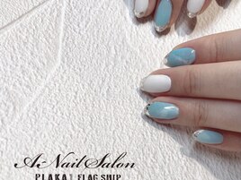 ブルー×ガラスフレンチ