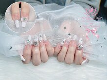 人気No３☆いつでも見惚れる指先に♪リボンネイル