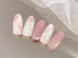とろけるピンクニュアンスネイル