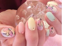 ネイルサロンオーパス(OPUS)/パステルカラー☆大花柄