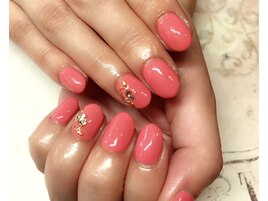 コーラルピンクワンカラー