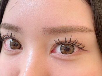 グレース(GRACE)の写真/韓国風束感まつ毛《まつパ×LEDエクステ》・人気のマスカラパーマ/高濃度ブラックティントトリートメント♪