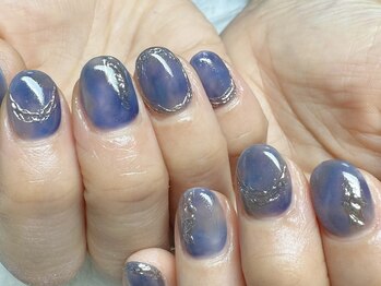 ルルエオノ(Lulu eono)/ブルーマーブル×ミラーネイル