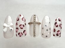 アイネイルズ 恵比寿店(I nails)/ピンクヒョウ柄10480円
