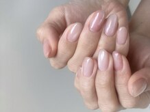 マアサネイル(Maasa nail)/とろける桃のようなマーブル
